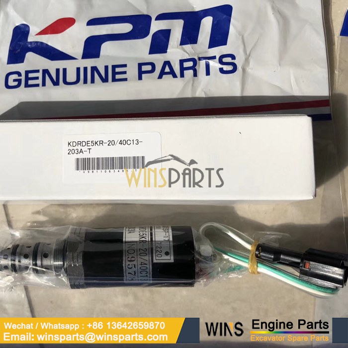 Kawasaki KPM KDRDE5KR-20/40C13-203A-T Solenoid Valve Hydraulic Excavator Spare Parts