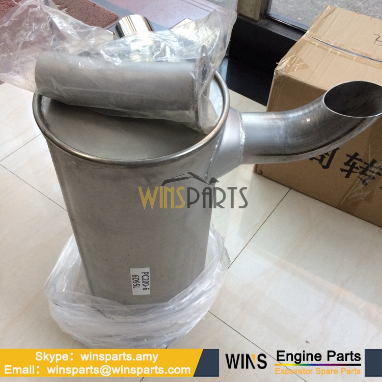 6209-11-5230 6209-11-5231 S6D95L SAA6D95LE MUFFLER Komatsu PC200-6L PC210LC-6L Excavator