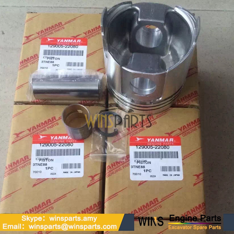 129005-22080 YANMAR 3TNV88 4TNV88 4TNE88 Engine Piston