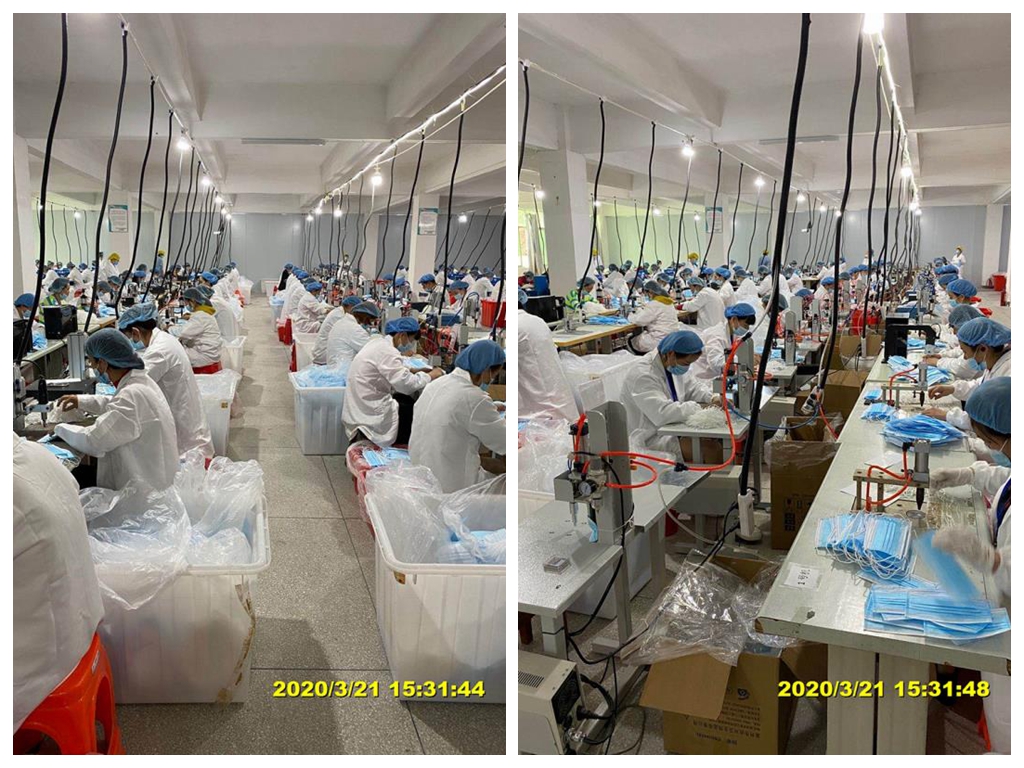 Made in Guangdong, China Medical surgical mask manufacturers  Wholesale Blue Surgical Medical Procedure 3 ply Earloop Disposable Face Mask
