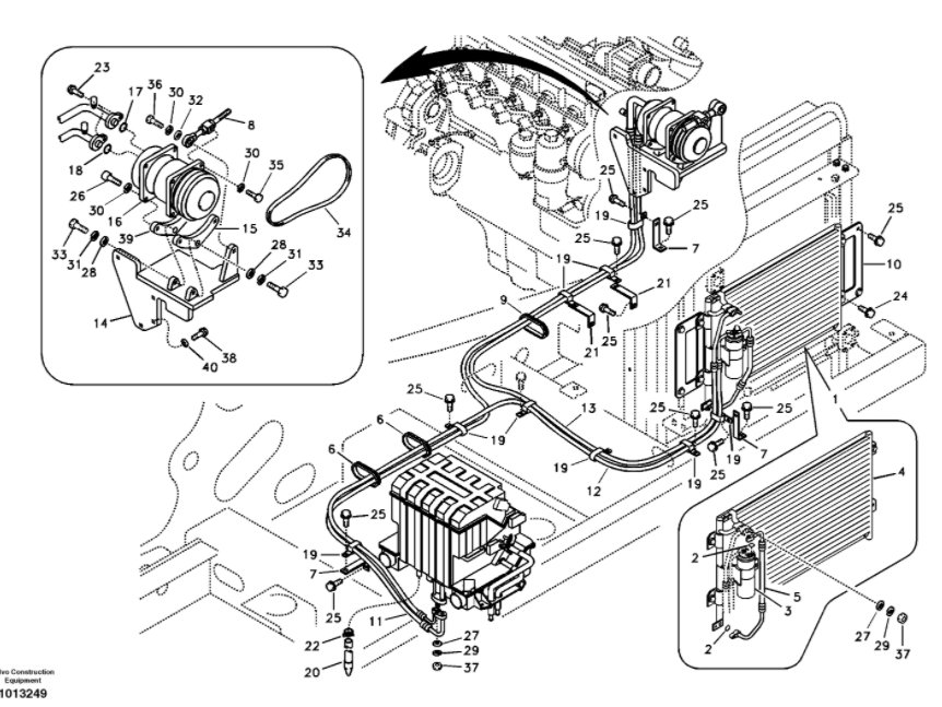 VOE14516414 Volvo Excavator Air Conditioning Unit