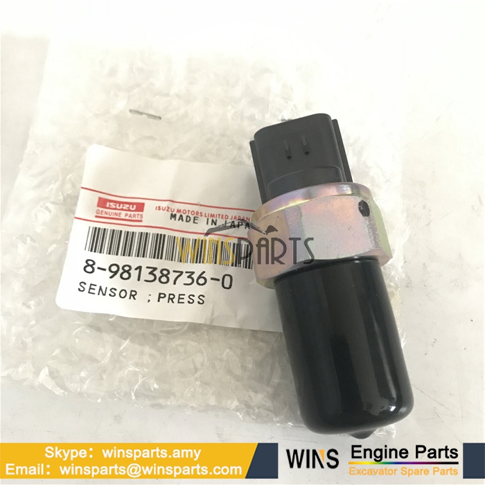 8-98138736-0 ISUZU 6WG1 ENGINE Common Rail Pressure Sensor