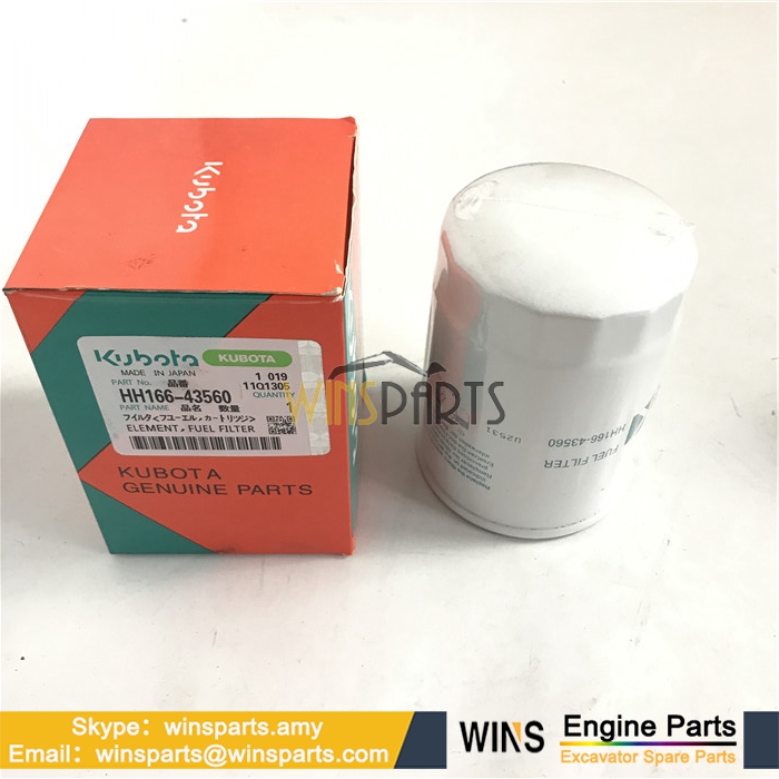 HH166-43560 HH16643560 FUEL FILTER CARTRIDGE Kubota M5-091HDRC M110GXDTC M105 SVL75 SQ-3300 M9540 PARTS