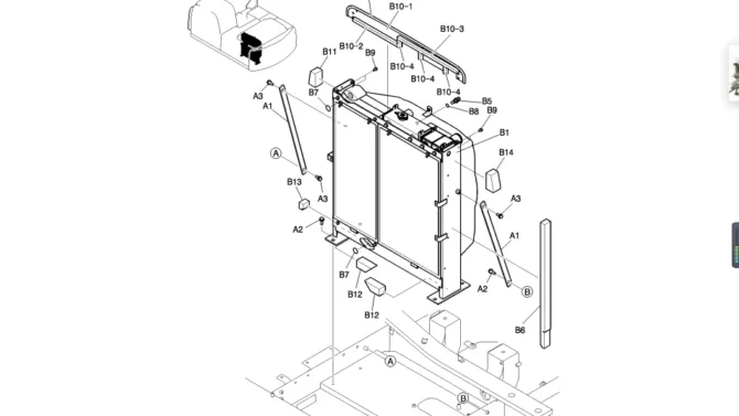 030-01-1 RADIATOR INSTAL-SK200-8 Kobelco Excavator Parts Number Electronic Catalog EPC Manuals