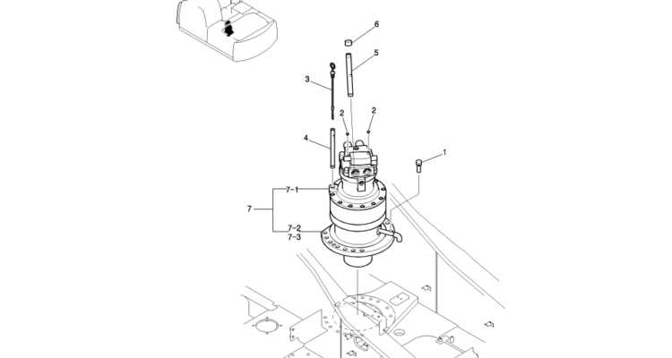 074-01-1 MOTOR INSTAL, SWING-SK200-8 Kobelco Excavator Parts Number Electronic Catalog EPC Manuals