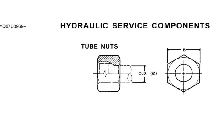 00-003 HYDRAULIC SERVICE COMPONENTS--TUBE NUTS-SK200-6E SK210LC-6E SK200-6ES SK200LC-6E Kobelco Excavator Parts Number Electronic Catalog EPC Manuals