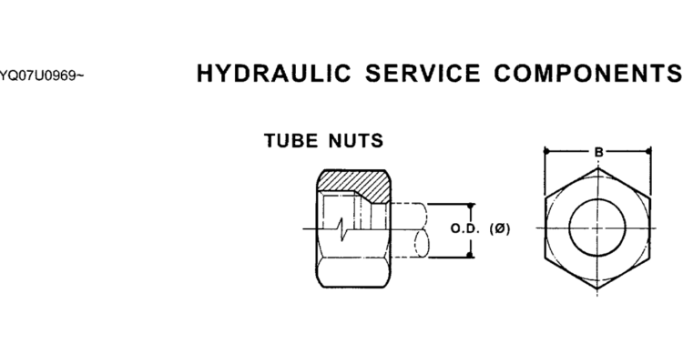 00-003 HYDRAULIC SERVICE COMPONENTS--TUBE NUTS-SK200-6E SK210LC-6E SK200-6ES SK200LC-6E Kobelco Excavator Parts Number Electronic Catalog EPC Manuals