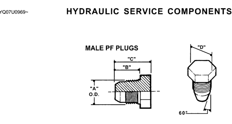 00-005 HYDRAULIC SERVICE COMPONENTS--MALE PF PLUGS-SK200-6E SK210LC-6E SK200-6ES SK200LC-6E Kobelco Excavator Parts Number Electronic Catalog EPC Manuals