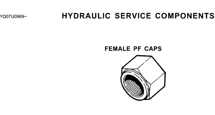 00-006 HYDRAULIC SERVICE COMPONENTS--FEMALE PF CAPS-SK200-6E SK210LC-6E SK200-6ES SK200LC-6E Kobelco Excavator Parts Number Electronic Catalog EPC Manuals