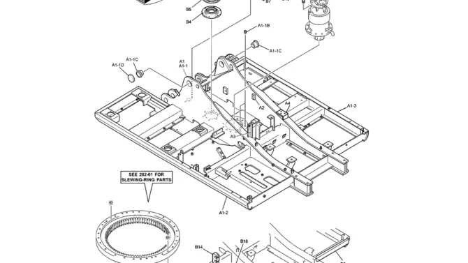 01-001 UPPER FRAME ASSEMBLY-SK200-6E SK210LC-6E SK200-6ES SK200LC-6E Kobelco Excavator Parts Number Electronic Catalog EPC Manuals