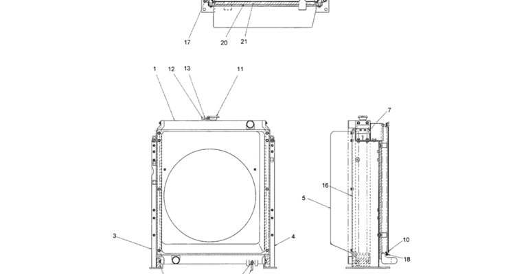 01-008 RADIATOR ASSEMBLY (YN05P00035F1)-SK200-6E SK210LC-6E SK200-6ES SK200LC-6E Kobelco Excavator Parts Number Electronic Catalog EPC Manuals