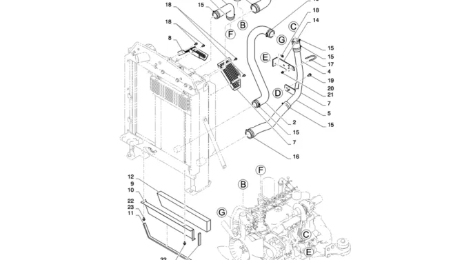 01-008(02) RADIATOR GROUP-2 SK130-8 SK140LC Excavator Parts Number Electronic Catalog EPC Manuals