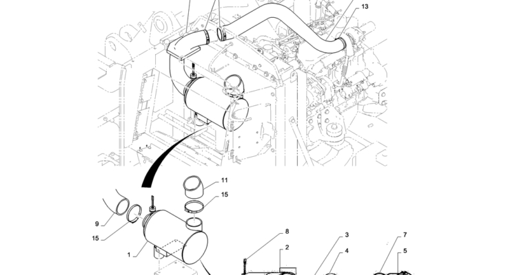 01-010(00) AIR CLEANER ASSEMBLY-2 SK130-8 SK140LC Excavator Parts Number Electronic Catalog EPC Manuals