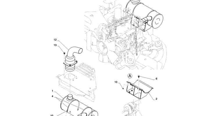 01-011(00) MUFFLER ASSEMBLY-2 SK130-8 SK140LC Excavator Parts Number Electronic Catalog EPC Manuals