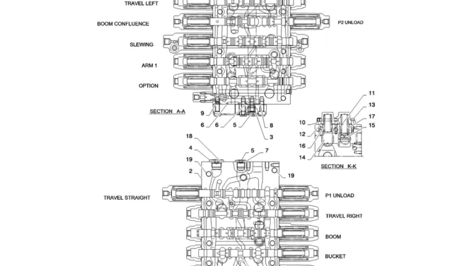01-017(03) VALVE INSTALLATION-2 SK130-8 SK140LC Excavator Parts Number Electronic Catalog EPC Manuals