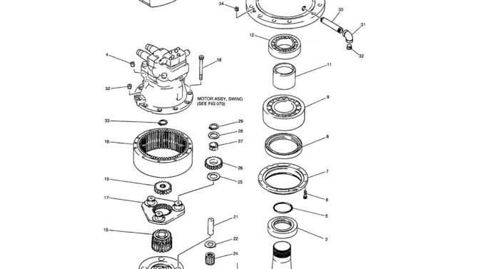 01-018 SWING REDUCTION ASSEMBLY-SK200-6E SK210LC-6E SK200-6ES SK200LC-6E Kobelco Excavator Parts Number Electronic Catalog EPC Manuals