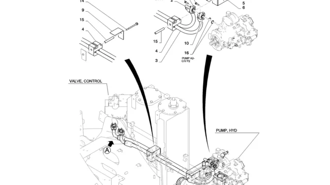 01-020(01) HYDRAULIC LINES, PUMP-2 SK130-8 SK140LC Excavator Parts Number Electronic Catalog EPC Manuals