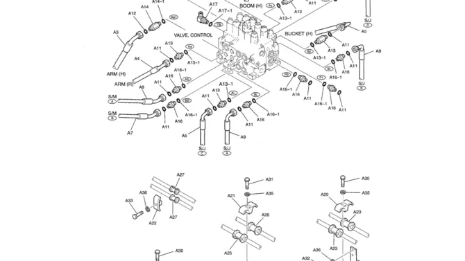 01-022(02) UPPER HYDRAULIC LINES (MAIN)-SK200-6E SK210LC-6E SK200-6ES SK200LC-6E Kobelco Excavator Parts Number Electronic Catalog EPC Manuals
