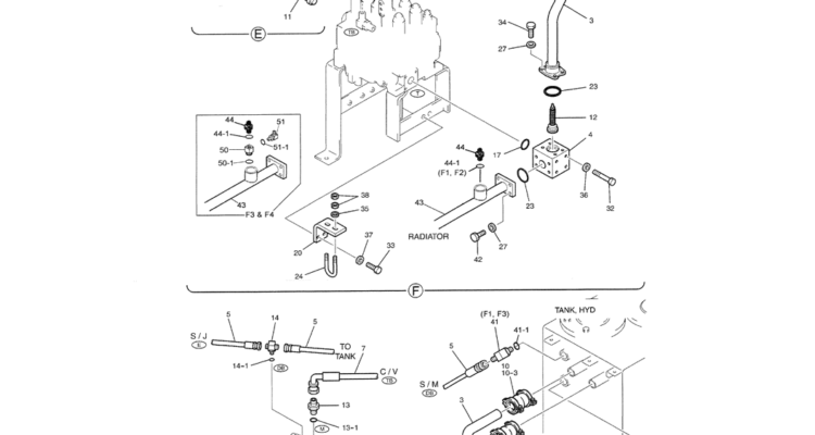 01 024(02) UPPER HYDRAULIC LINES (RETURN)