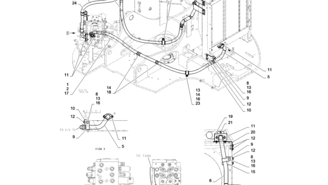01-025(01) HYDRAULIC LINES, RETURN-2 SK130-8 SK140LC Excavator Parts Number Electronic Catalog EPC Manuals