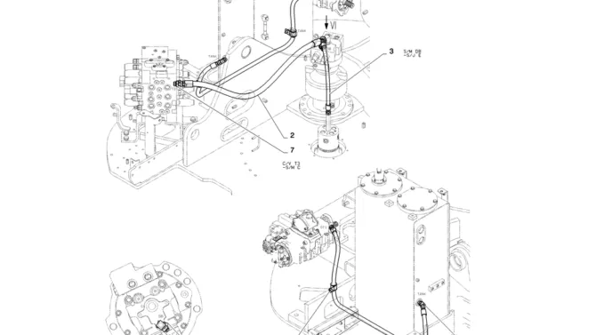 01-025(02) HYDRAULIC LINES, RETURN-2 SK130-8 SK140LC Excavator Parts Number Electronic Catalog EPC Manuals