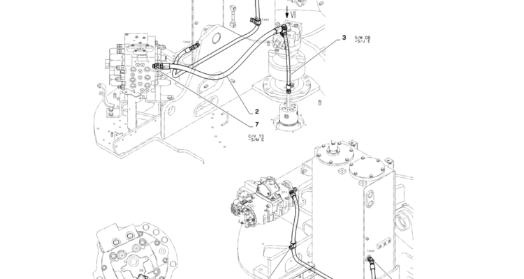 01-025(02) HYDRAULIC LINES, RETURN-2 SK130-8 SK140LC Excavator Parts Number Electronic Catalog EPC Manuals