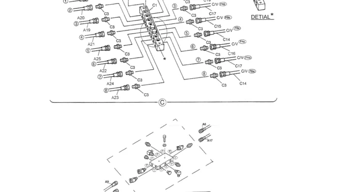 01-029(02) REMOTE CONTROL LINES (NIBBLER AND BREAKER)-SK200-6E SK210LC-6E SK200-6ES SK200LC-6E Kobelco Excavator Parts Number Electronic Catalog EPC Manuals