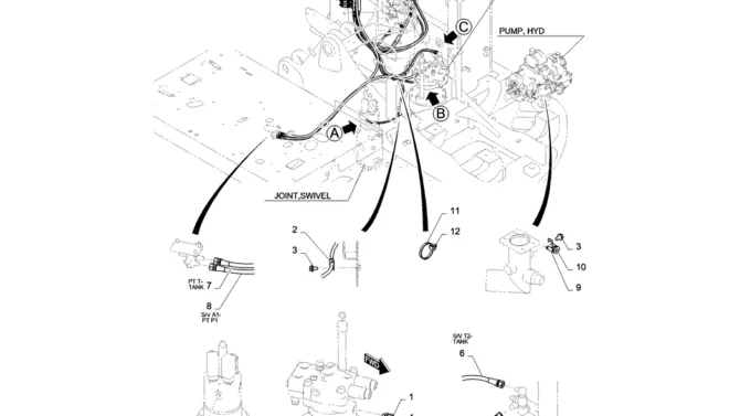 01-030(01) CONTROL LINES, VALVE-2 SK130-8 SK140LC Excavator Parts Number Electronic Catalog EPC Manuals