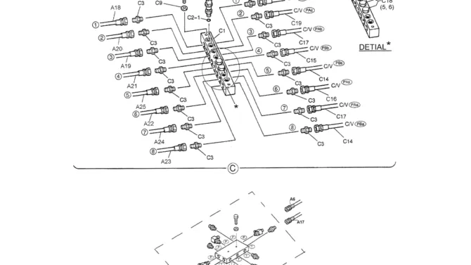 01-030(02) REMOTE CONTROL LINES (BREAKER)-SK200-6E SK210LC-6E SK200-6ES SK200LC-6E Kobelco Excavator Parts Number Electronic Catalog EPC Manuals