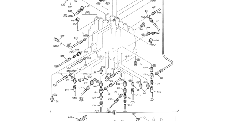 01-030(03) REMOTE CONTROL LINES (BREAKER)-SK200-6E SK210LC-6E SK200-6ES SK200LC-6E Kobelco Excavator Parts Number Electronic Catalog EPC Manuals