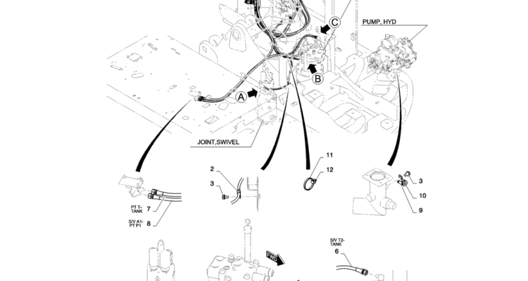 01-031(01) CONTROL LINES, VALVE (NIBBLER & BREAKER)-2 SK130-8 SK140LC Excavator Parts Number Electronic Catalog EPC Manuals