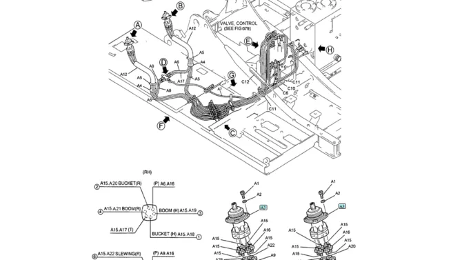 01-031(01) REMOTE CONTROL LINES (BOOM AND ARM SAFETY)-SK200-6E SK210LC-6E SK200-6ES SK200LC-6E Kobelco Excavator Parts Number Electronic Catalog EPC Manuals