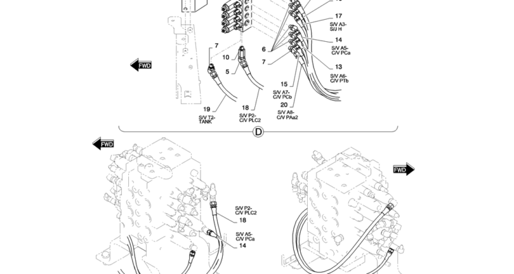 01-031(02) CONTROL LINES, VALVE (NIBBLER & BREAKER)-2 SK130-8 SK140LC Excavator Parts Number Electronic Catalog EPC Manuals