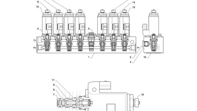 01-031(03) CONTROL LINES, VALVE (NIBBLER & BREAKER)-2 SK130-8 SK140LC Excavator Parts Number Electronic Catalog EPC Manuals