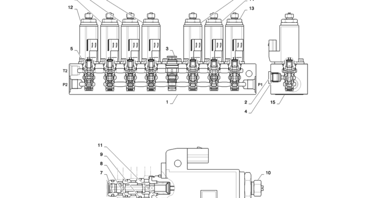 01-031(03) CONTROL LINES, VALVE (NIBBLER & BREAKER)-2 SK130-8 SK140LC Excavator Parts Number Electronic Catalog EPC Manuals
