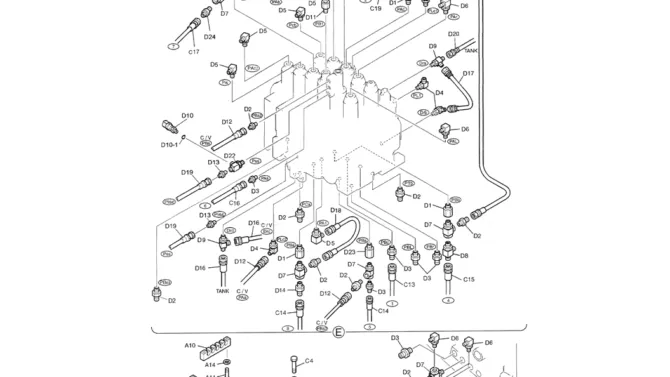 01-031(03) REMOTE CONTROL LINES (BOOM AND ARM SAFETY)-SK200-6E SK210LC-6E SK200-6ES SK200LC-6E Kobelco Excavator Parts Number Electronic Catalog EPC Manuals