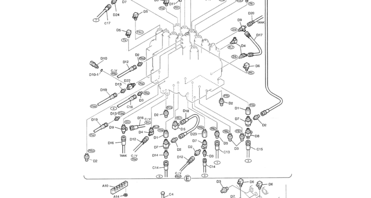 01-031(03) REMOTE CONTROL LINES (BOOM AND ARM SAFETY)-SK200-6E SK210LC-6E SK200-6ES SK200LC-6E Kobelco Excavator Parts Number Electronic Catalog EPC Manuals