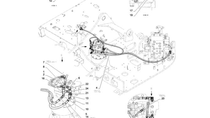 01-031(07) CONTROL LINES, VALVE (NIBBLER & BREAKER)-2 SK130-8 SK140LC Excavator Parts Number Electronic Catalog EPC Manuals