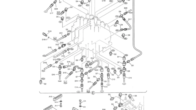 01-033(03) REMOTE CONTROL LINES (BOOM AND ARM SAFETY - BREAKER)-SK200-6E SK210LC-6E SK200-6ES SK200LC-6E Kobelco Excavator Parts Number Electronic Catalog EPC Manuals