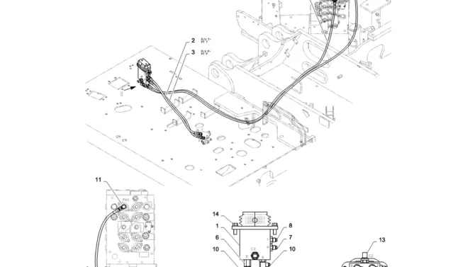 01-034(01) CONTROL LINES, REMOTE (NIBBLER & BREAKER)-2 SK130-8 SK140LC Excavator Parts Number Electronic Catalog EPC Manuals