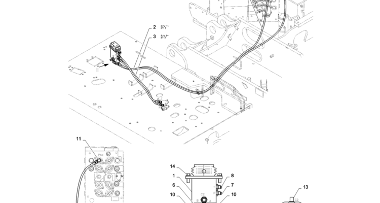 01-034(01) CONTROL LINES, REMOTE (NIBBLER & BREAKER)-2 SK130-8 SK140LC Excavator Parts Number Electronic Catalog EPC Manuals