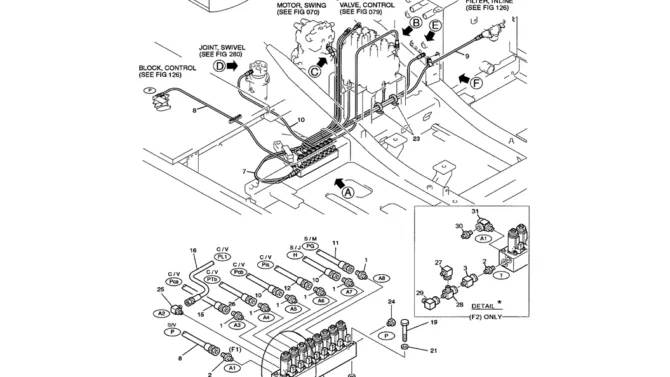 01-034(01) REMOTE CONTROL LINES (VALVE)-SK200-6E SK210LC-6E SK200-6ES SK200LC-6E Kobelco Excavator Parts Number Electronic Catalog EPC Manuals