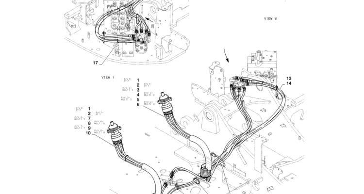 01-035(01) CONTROL LINES, REMOTE-2 SK130-8 SK140LC Excavator Parts Number Electronic Catalog EPC Manuals