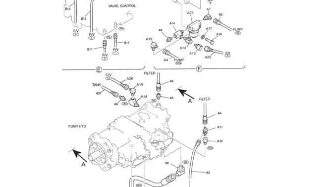 01-035(02) REMOTE CONTROL LINES (TRAVEL)-SK200-6E SK210LC-6E SK200-6ES SK200LC-6E Kobelco Excavator Parts Number Electronic Catalog EPC Manuals