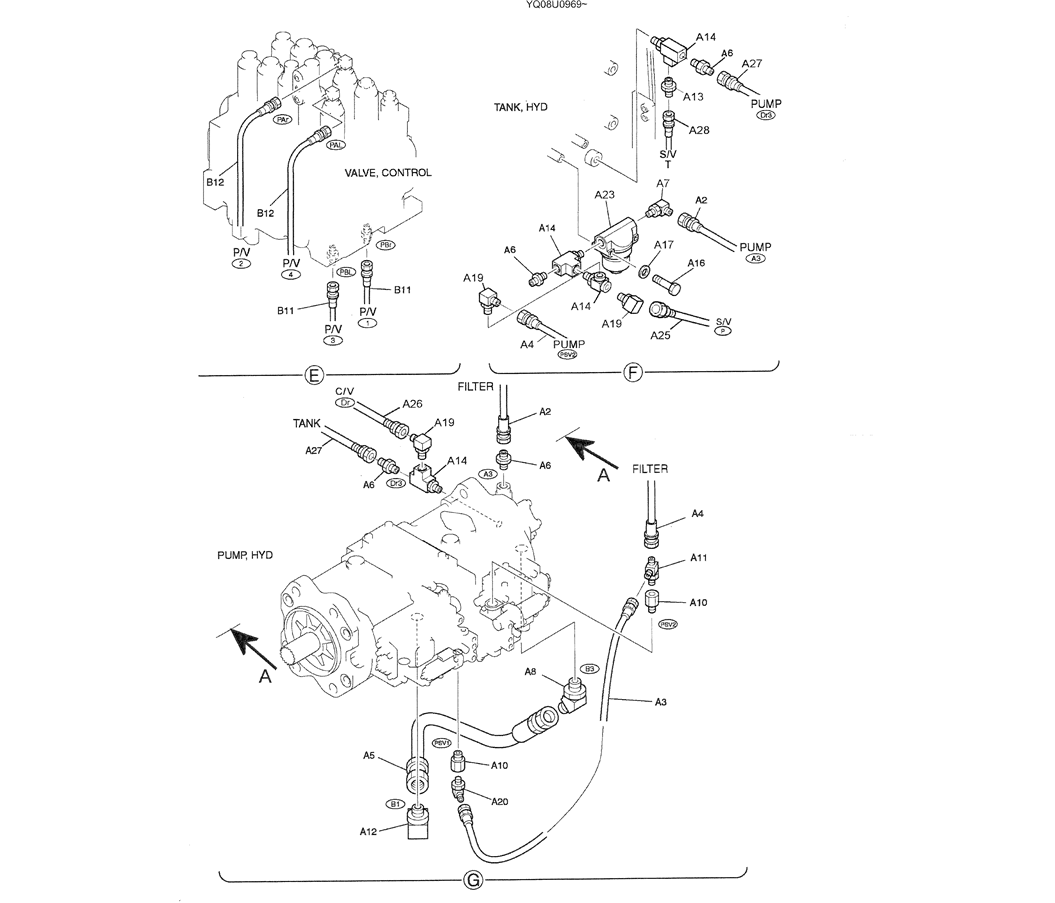 01-035(02) REMOTE CONTROL LINES (TRAVEL)-SK200-6E SK210LC-6E SK200-6ES SK200LC-6E Kobelco Excavator Parts Number Electronic Catalog EPC Manuals