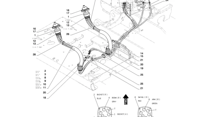 01-036(01) CONTROL LINES, REMOTE-2 SK130-8 SK140LC Excavator Parts Number Electronic Catalog EPC Manuals