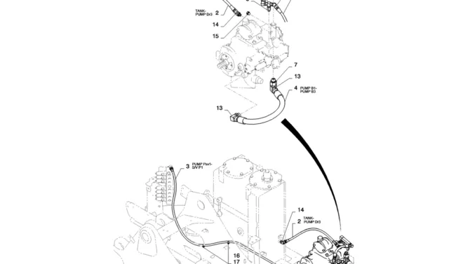 01-037(00) CONTROL LINES, PUMP-2 SK130-8 SK140LC Excavator Parts Number Electronic Catalog EPC Manuals