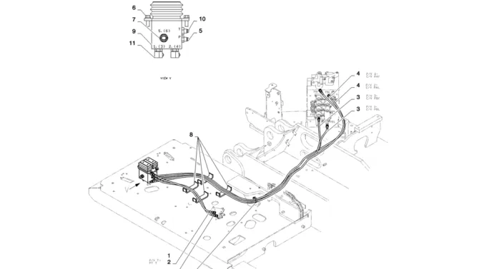 01-038(01) CONTROL LINES, PROPEL-2 SK130-8 SK140LC Excavator Parts Number Electronic Catalog EPC Manuals