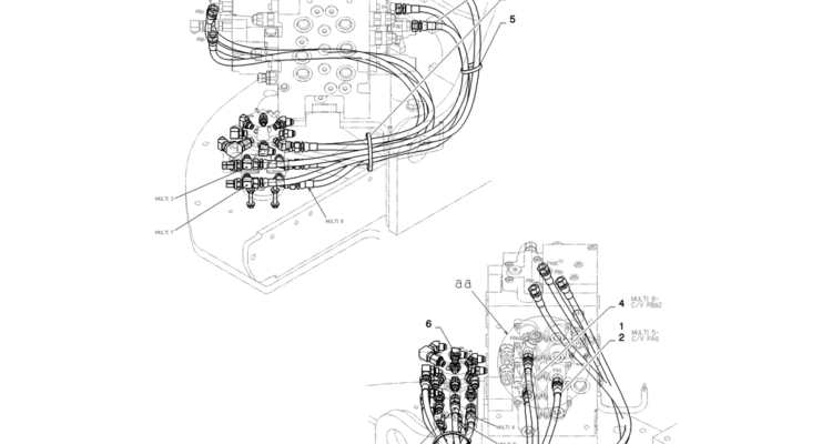 01-039(01) CONTROL LINES, MULTI-2 SK130-8 SK140LC Excavator Parts Number Electronic Catalog EPC Manuals