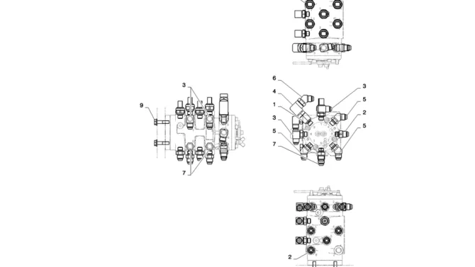01-039(03) CONTROL LINES, MULTI-2 SK130-8 SK140LC Excavator Parts Number Electronic Catalog EPC Manuals